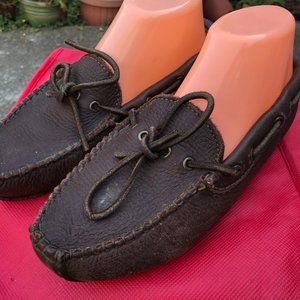 Minnetonka Brown Leather Loafers